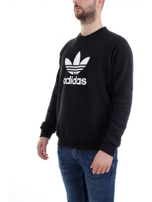 ADIDAS ORIGINALS Black Men's Sweatshirt - ADICOLOR CLASSICS TREFOIL CREWNECK