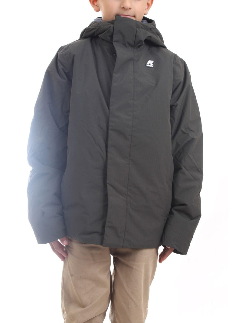 K-WAY Military Green Children's Down Jacket - JACK RIPSTOP MARMOTTA