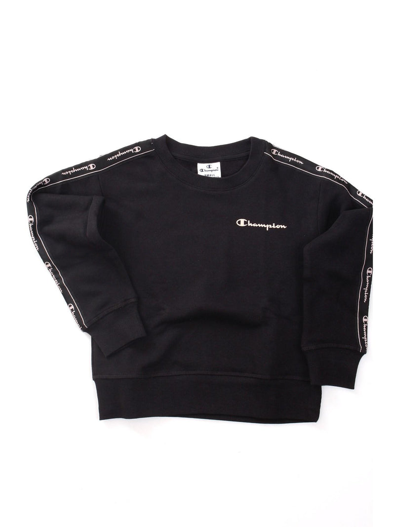 CHAMPION Felpa Bambina Nero - CREWNECK SWEATSHIRT