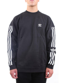 ADIDAS ORIGINALS Felpa Uomo Nero - CLASSIC LOCK UP TREFOIL CREWNECK