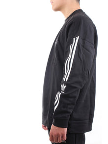 ADIDAS ORIGINALS Felpa Uomo Nero - CLASSIC LOCK UP TREFOIL CREWNECK