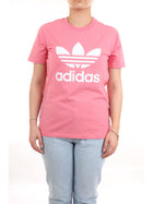 ADIDAS ORIGINALS Pink Women's T-Shirt - ADICOLOR CLASSIC TREFOIL