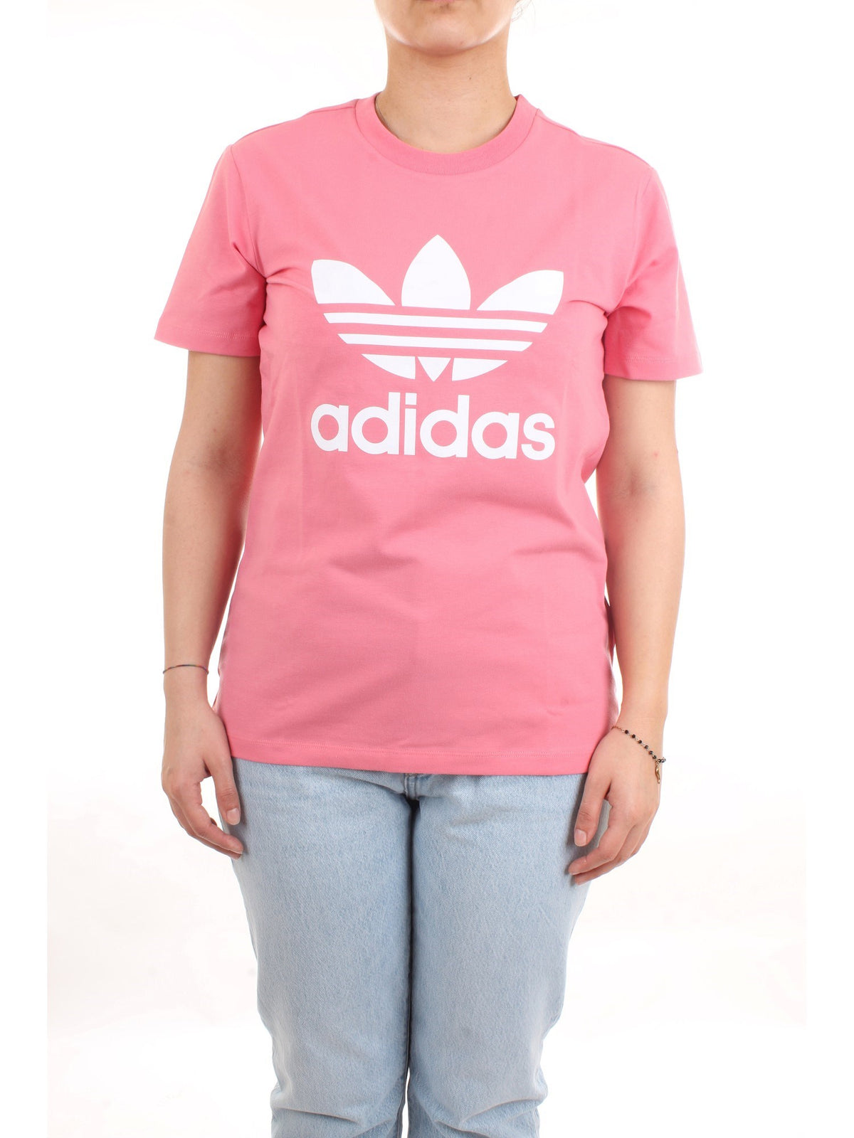 ADIDAS ORIGINALS Pink Women's T-Shirt - ADICOLOR CLASSIC TREFOIL
