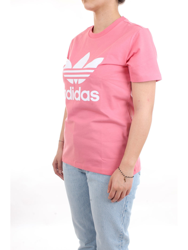 ADIDAS ORIGINALS Pink Women's T-Shirt - ADICOLOR CLASSIC TREFOIL