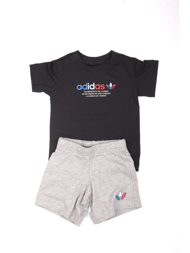 ADIDAS ORIGINALS Tute da ginnastica Bambino Nero - ADICOLOR SHORTS AND TEE