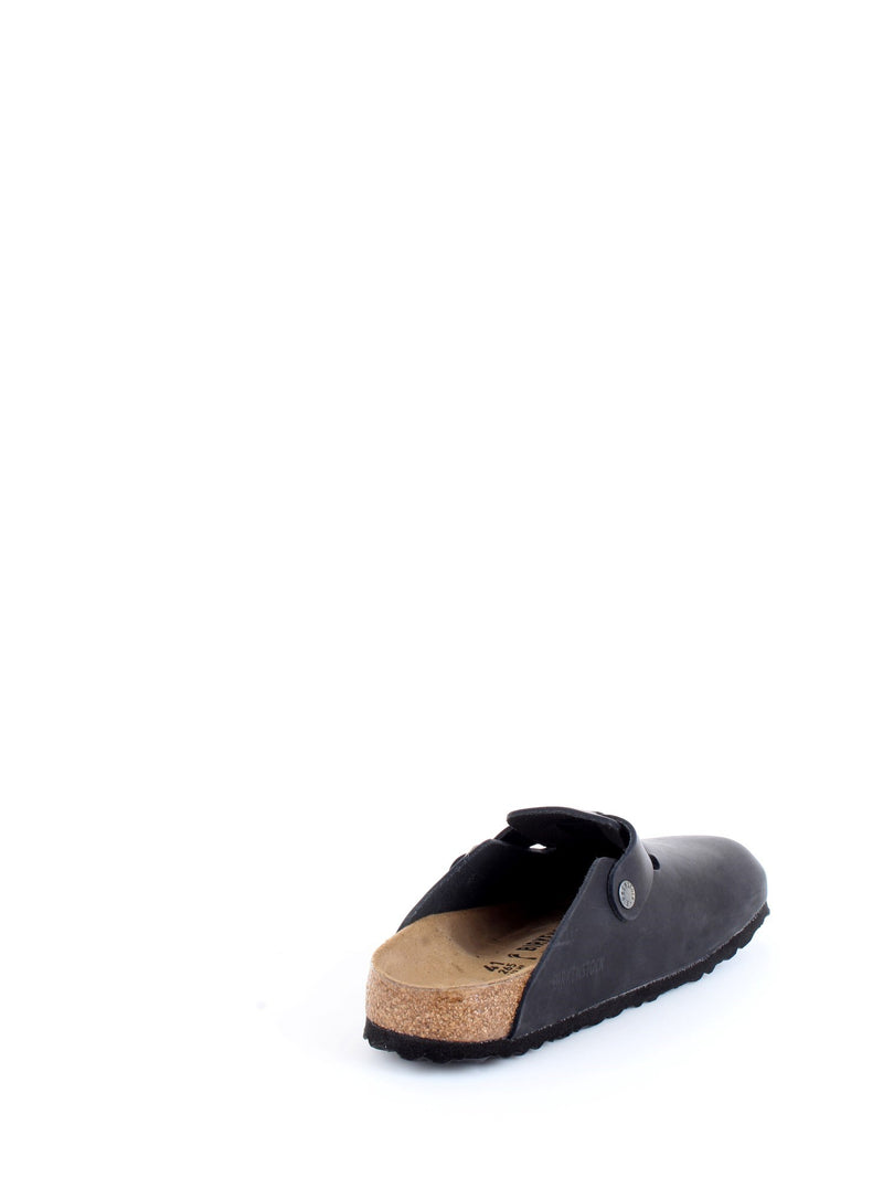 BIRKENSTOCK Unisex Slippers Black - BOSTON