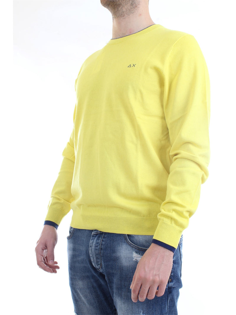 SUN68 Men's Yellow Jersey - ROUND DOUBLE RIB