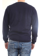 SUN68 Men's Cardigan Blue - Solid V-Neck Cardigan
