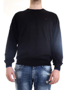 SUN68 Maglia Uomo Nero - ROUND DOUBLE RIB