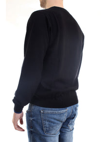 SUN68 Maglia Uomo Nero - ROUND DOUBLE RIB