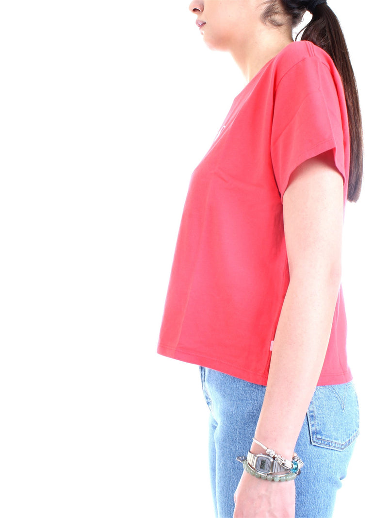 LEVI'S Red Women's T-Shirt - GRAPHIC VARSITY TEE