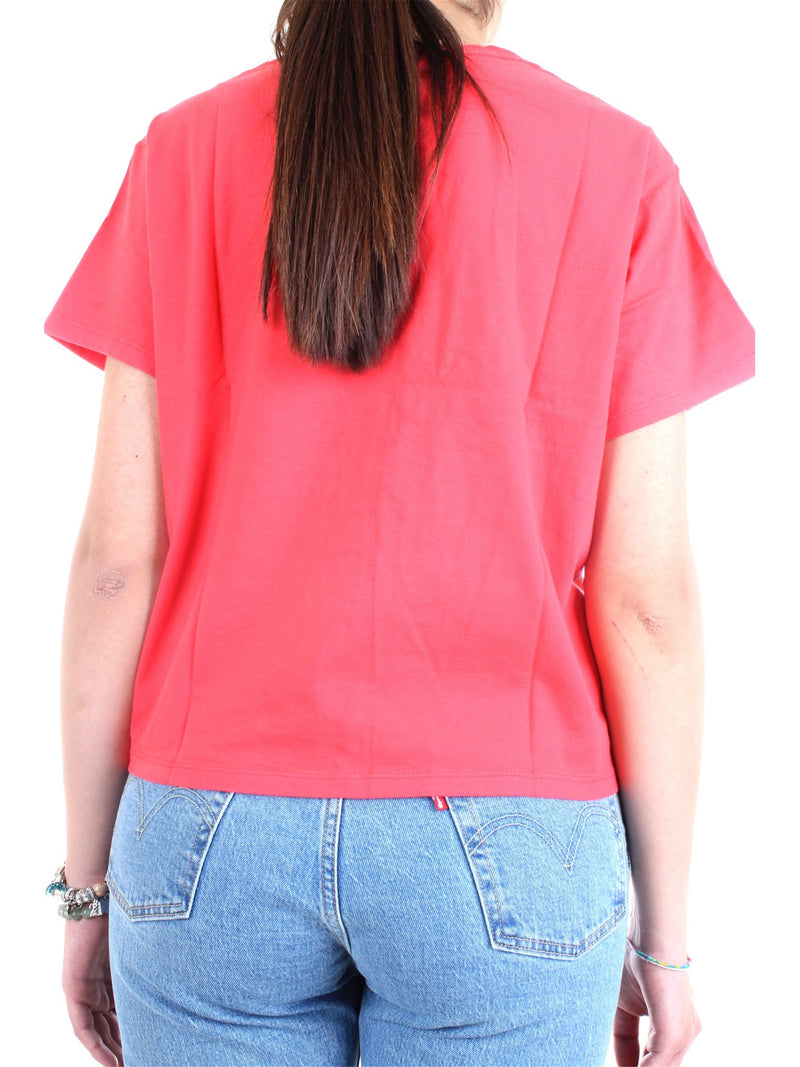 LEVI'S Red Women's T-Shirt - GRAPHIC VARSITY TEE