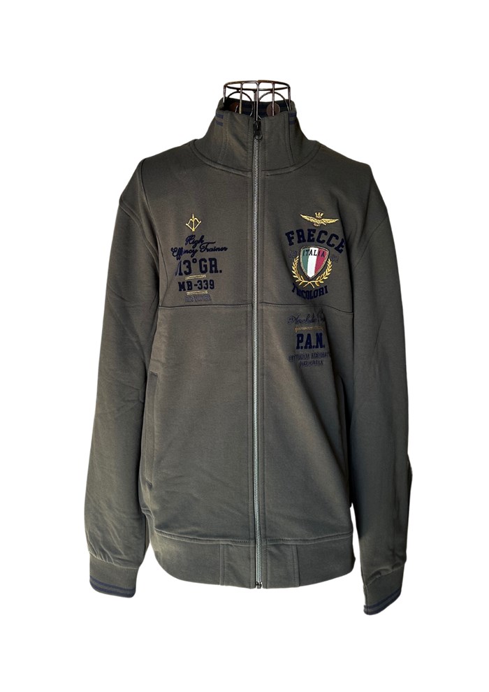 AERONAUTICA MILITARE 242FE1947F418 verdone Abbigliamento Uomo Felpa