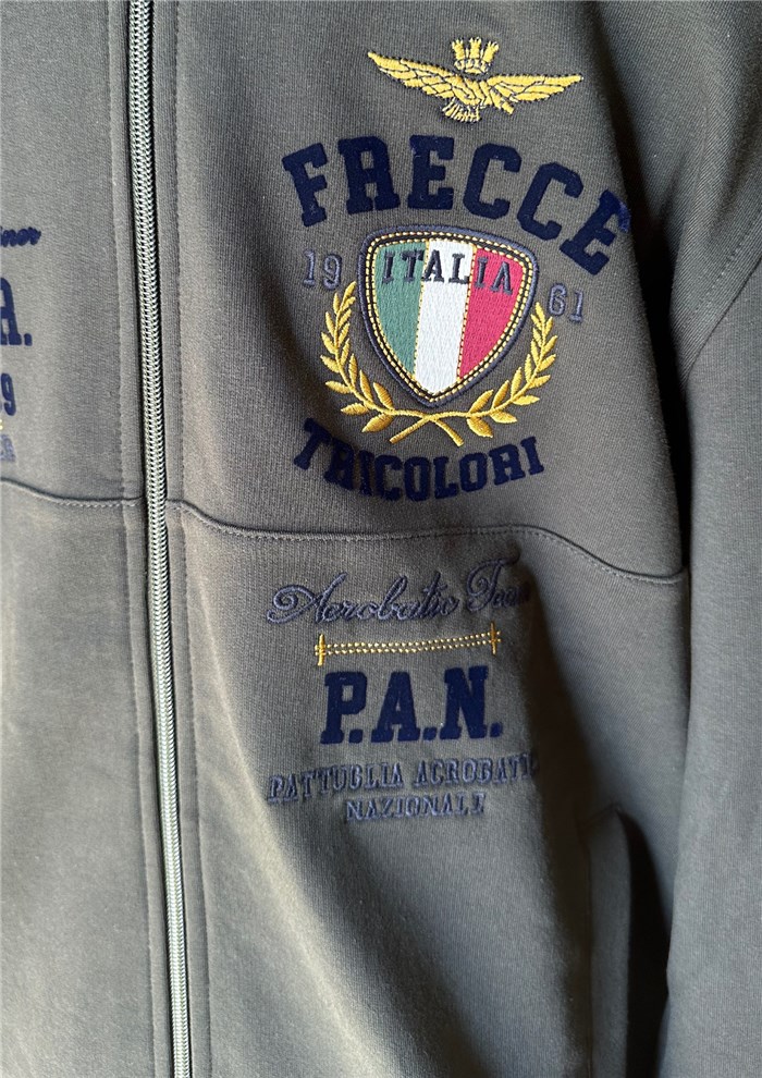 AERONAUTICA MILITARE 242FE1947F418 verdone Abbigliamento Uomo Felpa