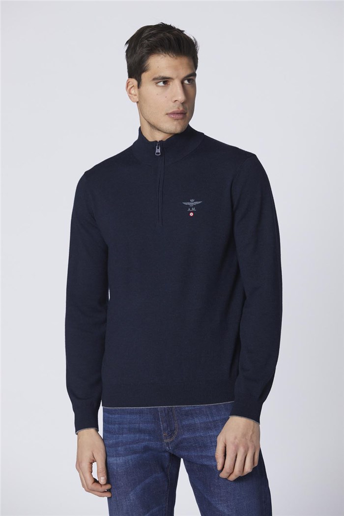 AERONAUTICA MILITARE 242MA1389L415 Blu navy Abbigliamento Uomo Maglia