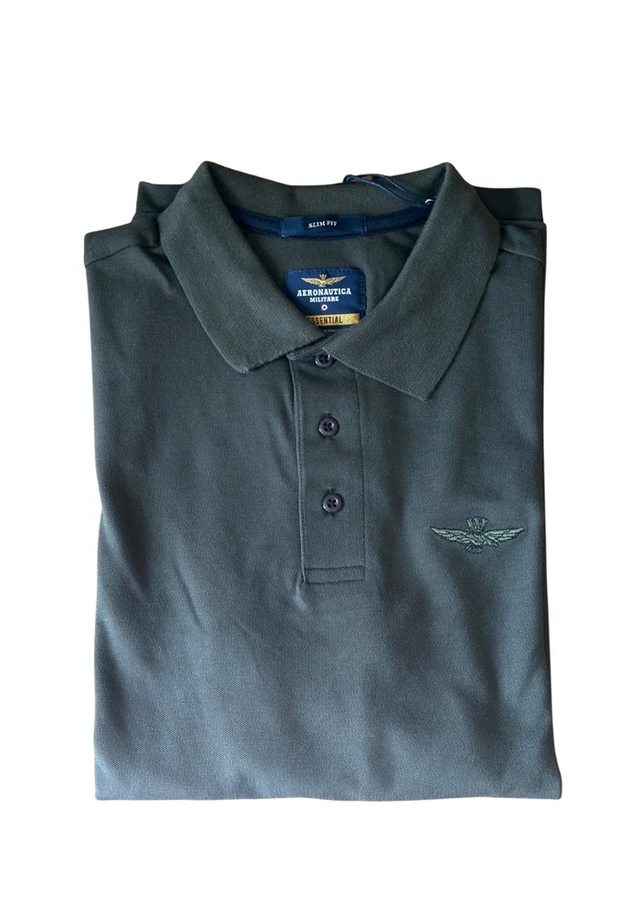 AERONAUTICA MILITARE 242PO1811P191 Verde Abbigliamento Uomo Polo