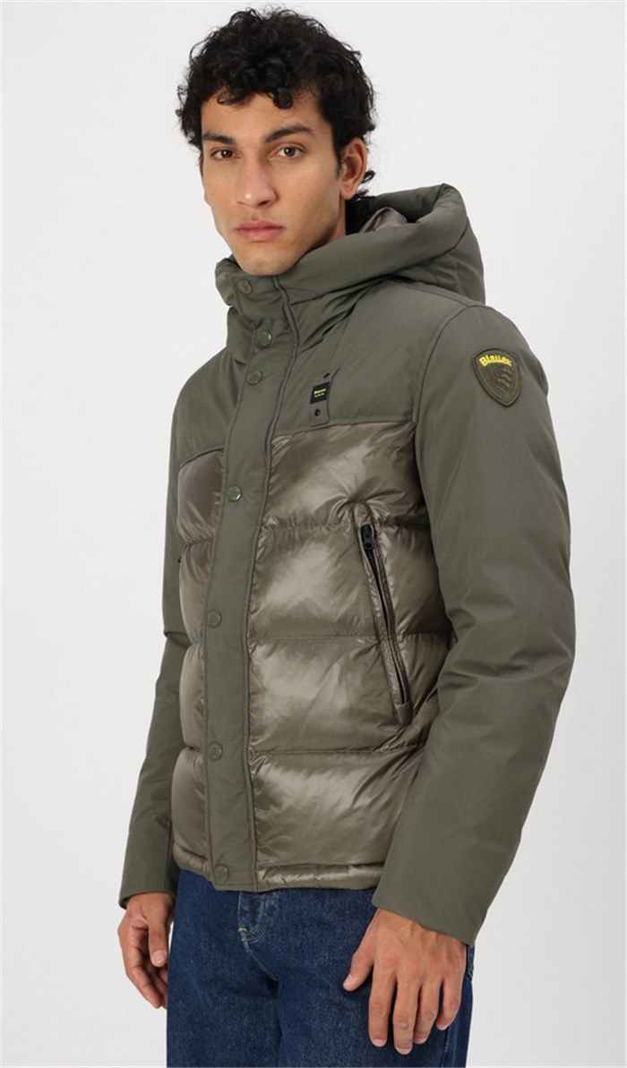 Blauer 24WBLUC03096 006355 Verde Abbigliamento Uomo Piumino