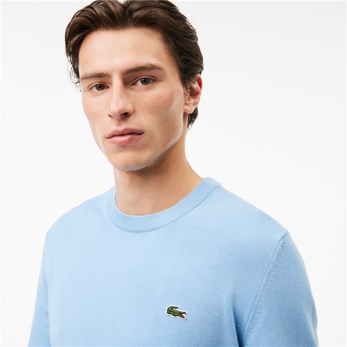 Lacoste AH1985 00 Azzurro Abbigliamento Uomo Pullover