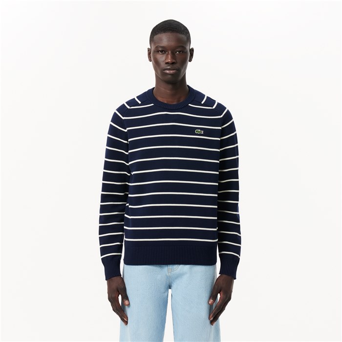 Lacoste AH7607 00 Blu Abbigliamento Uomo Pullover