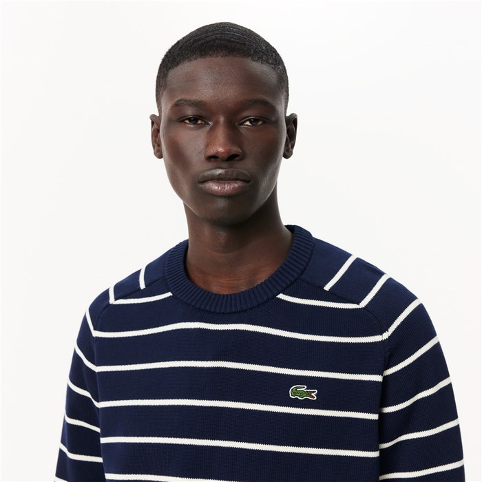 Lacoste AH7607 00 Blu Abbigliamento Uomo Pullover