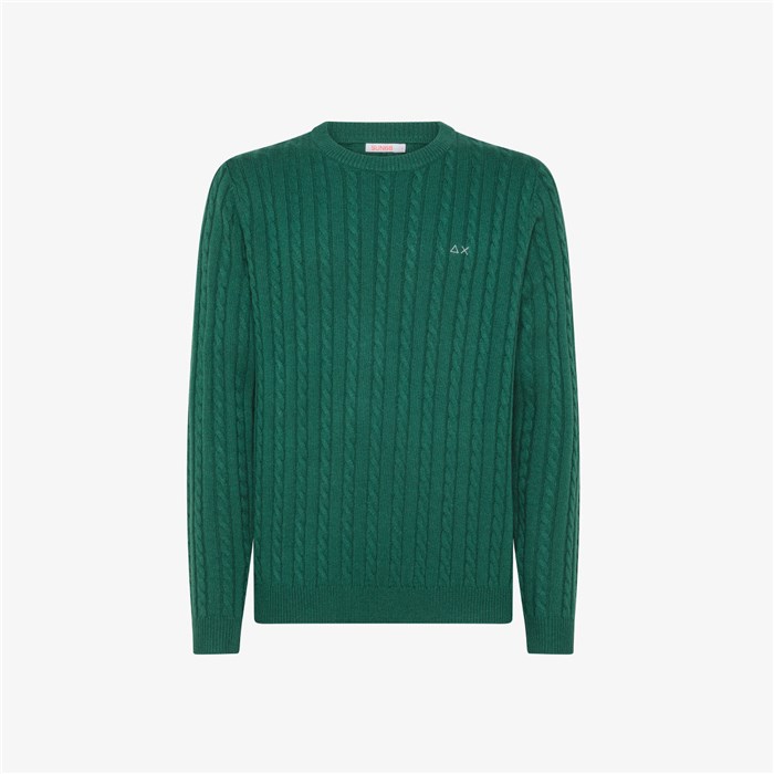 SUN68 K44155 Verde Abbigliamento Uomo Maglioni