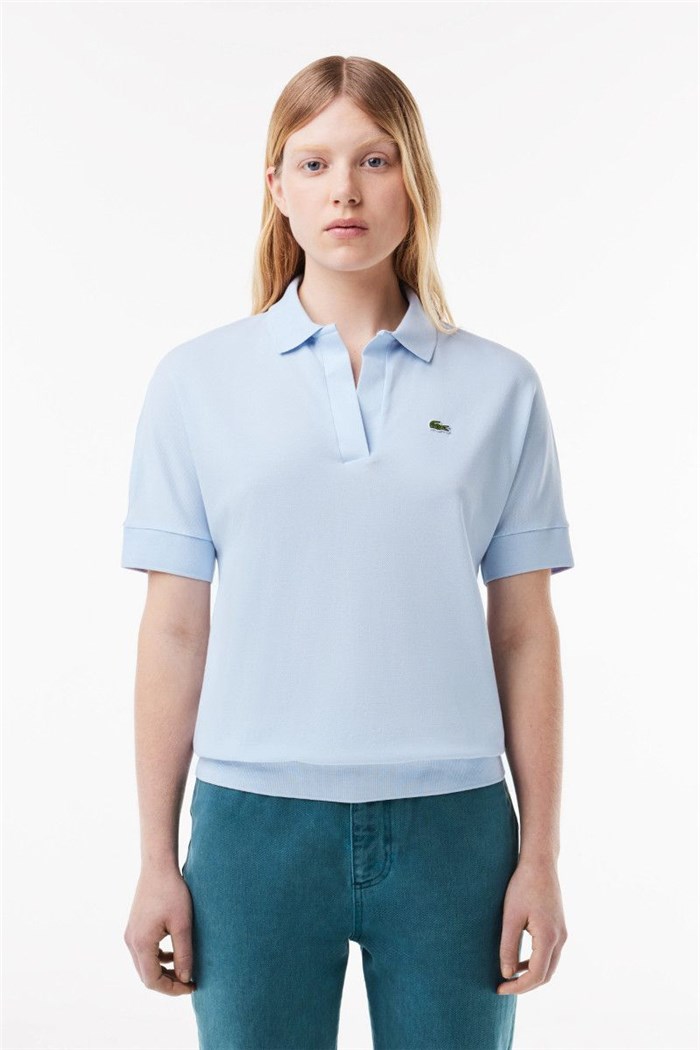 Lacoste PF0504 00 Celeste Abbigliamento Donna Polo